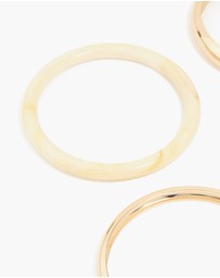 Lovisa - Acrylic & Gold Bangles 4-Pack