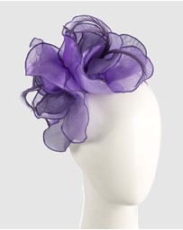 Max Alexander - Purple Lilac Organza Flower Fascinator