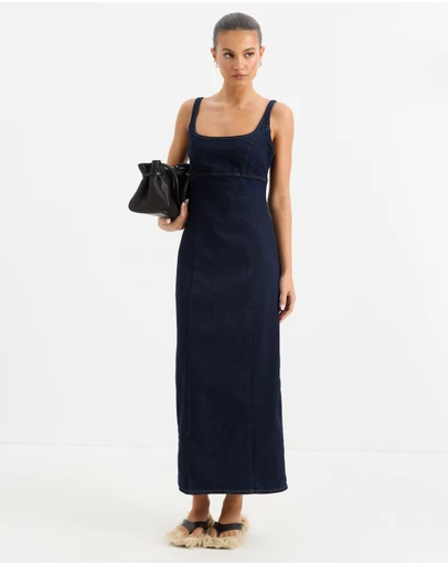 Calli - Emira Denim Midi Dress