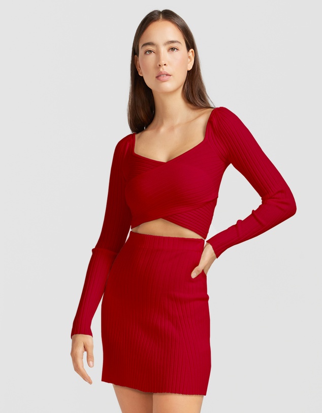 Belle & Bloom - C'est Belle Knit Mini Skirt