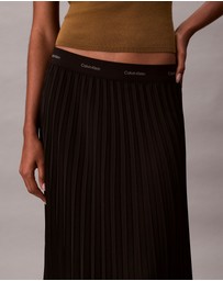 Calvin Klein - Pleated Crepe Midi Skirt