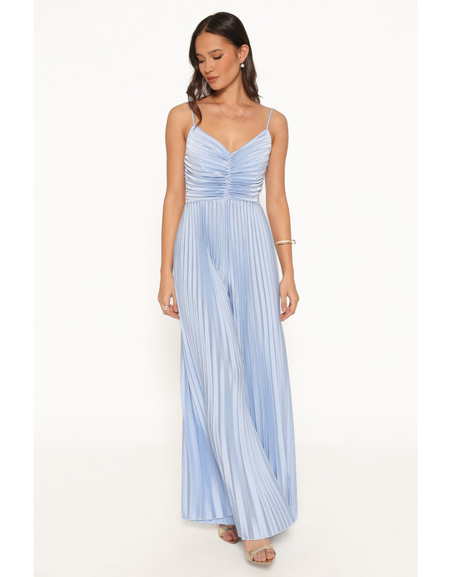 Petal & Pup - Angelique Pleated Jumpsuit - Light Blue