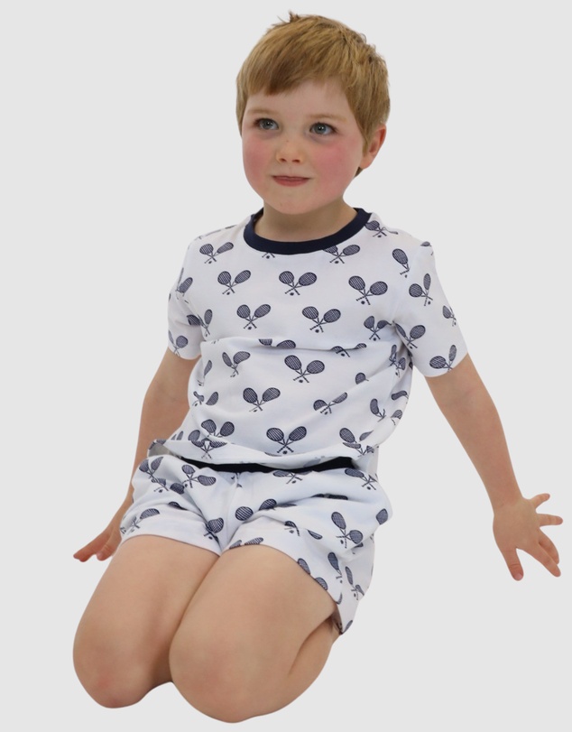 Sant And Abel - Kids Tennis Navy Short PJ Set