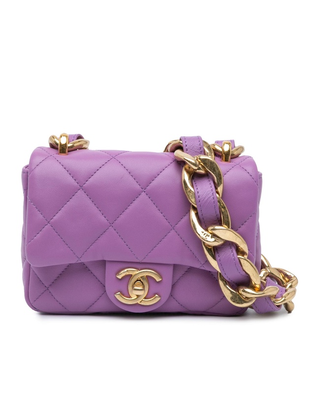 Pre-Loved by Azura Reborn - Pre-Loved chanel Mini Flap Bag Lambskin Chain Strap