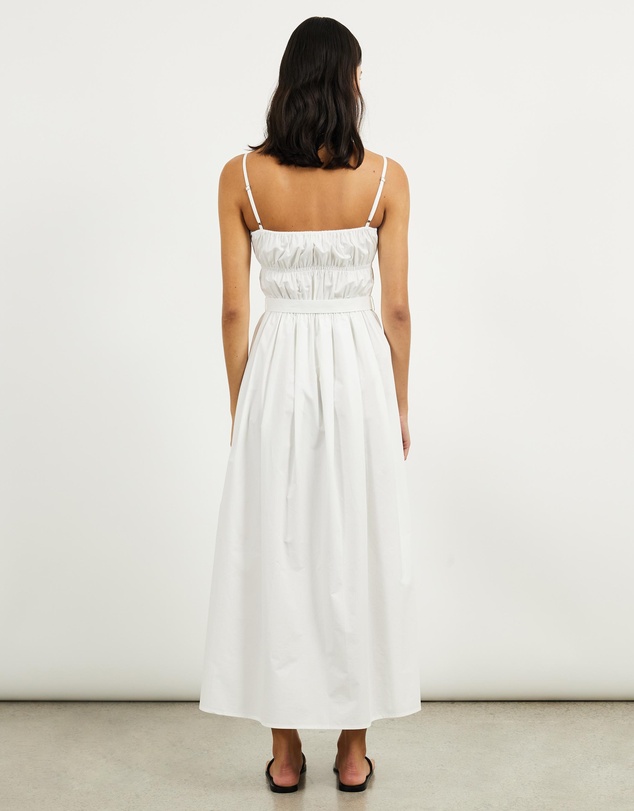 Minima Esenciales - Paloma Gathered Poplin Maxi Dress