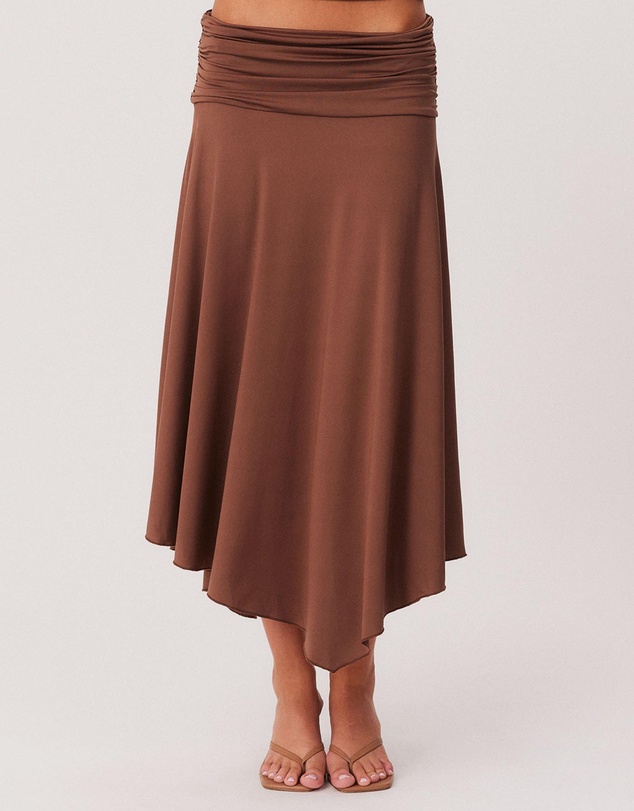 SNDYS - Tamsin Asymetrical Hem Midi Skirt