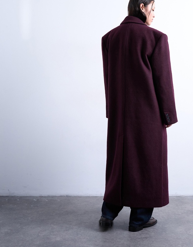 TOPSHOP - Double-Breasted Longline Coat