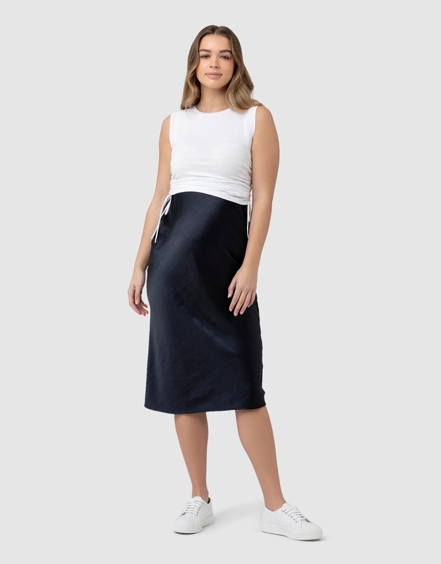 Ripe Maternity - Jodie Ruched Rib Tank