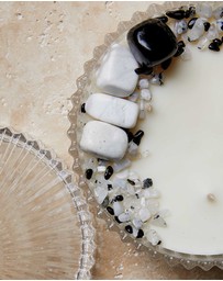 Silk Oil of Morocco - Full Moon Large Crystal Candle - New Beginnings & Opportunities