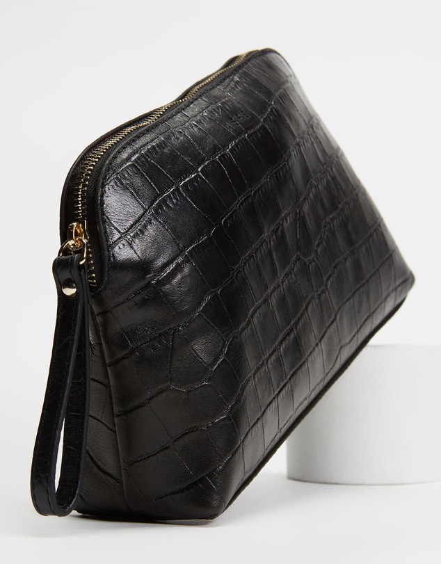 AERE - Leather Large Makeup Pouch