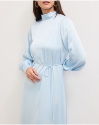 The Fated - Josephine Satin Midi Dress