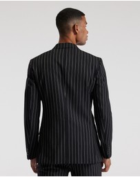 Calibre - Pinstripe Double-Breasted Jacket Black