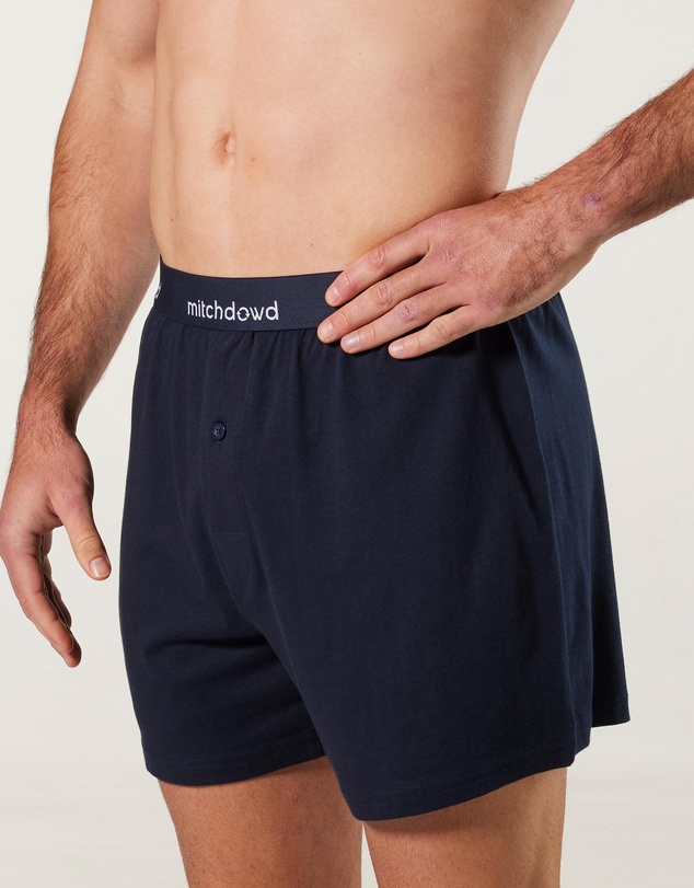 Mitch Dowd - Loose Fit Knit Boxer Shorts 3 Pack - Navy