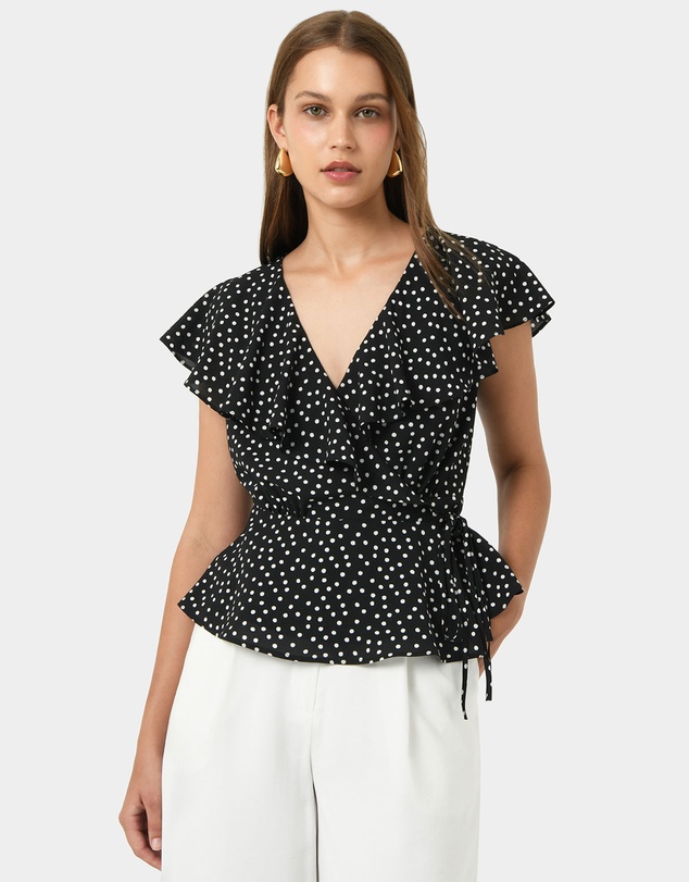 Forcast - Jules Ruffle Wrap Blouse