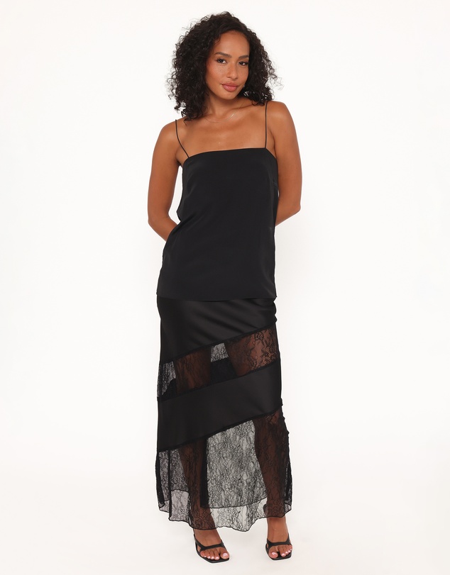 Petal & Pup - Winona Lace Maxi Skirt - Black