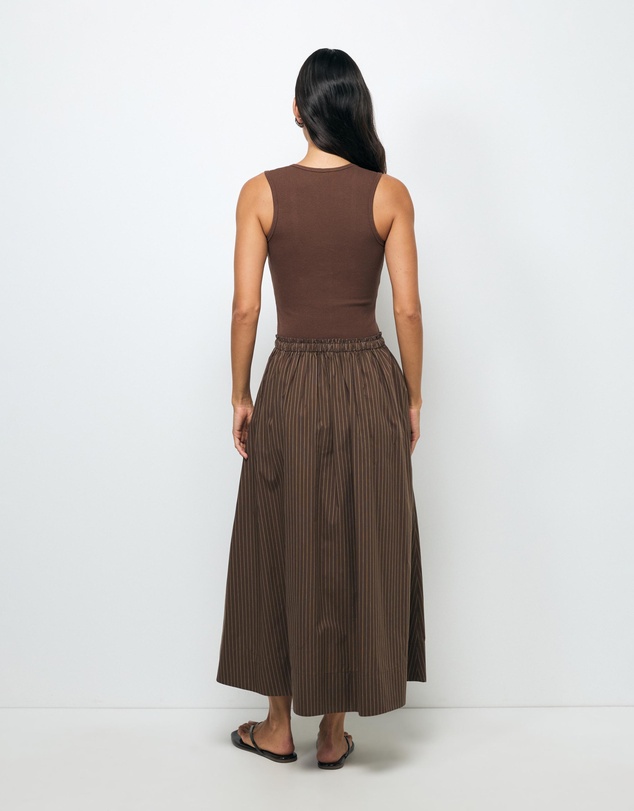 AERE - Amiri Cotton Stripe Midi Dress