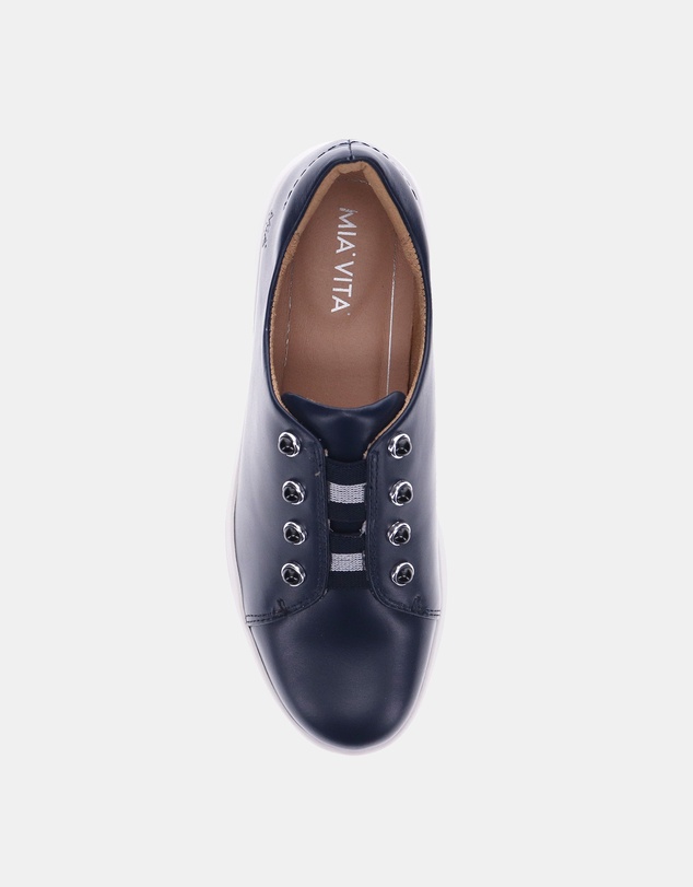 Mia Vita - Bingo Elastic Lace Sneaker - Navy