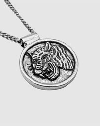 Haze & Glory - ICONIC EXCLUSIVE - Necklace Coin Pendant Tiger in 925 Sterling Silver