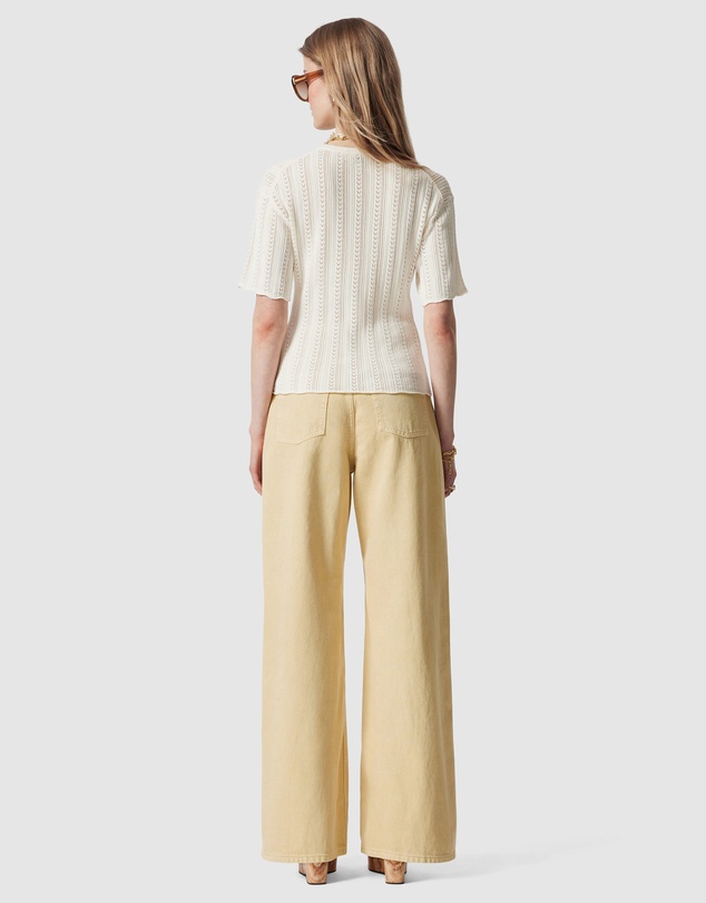 & Other Stories - Pointelle Knit T-Shirt