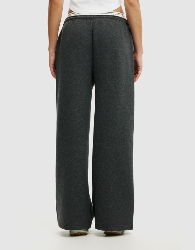 Cotton On Body Active - Plush Tie Waist Wide Leg Sweatpants