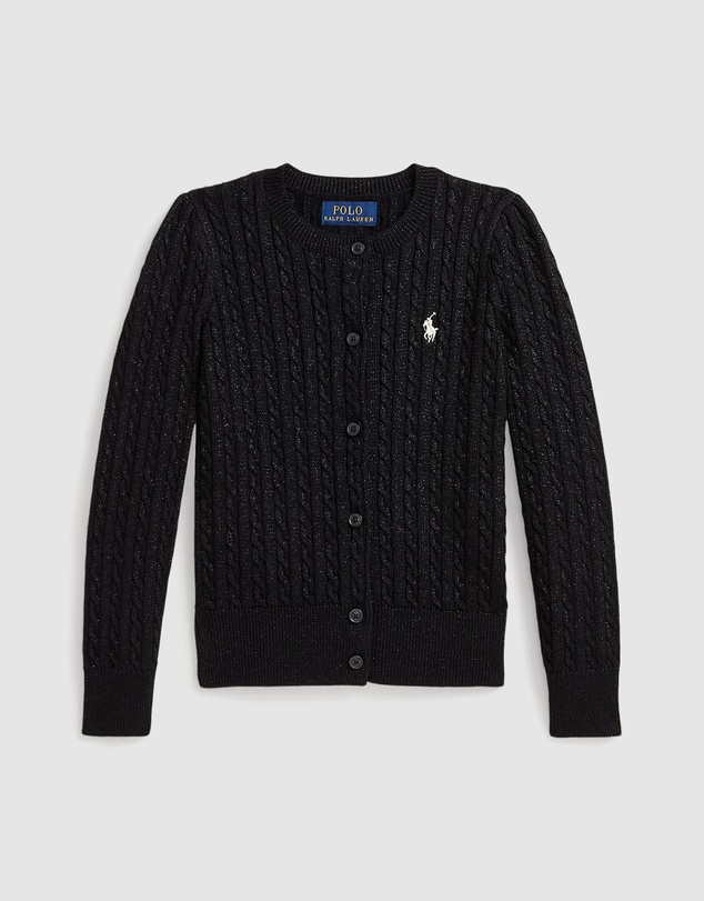 Polo Ralph Lauren - Metallic Mini-Cable Cardigan - ICONIC EXCLUSIVE - Babies-Kids