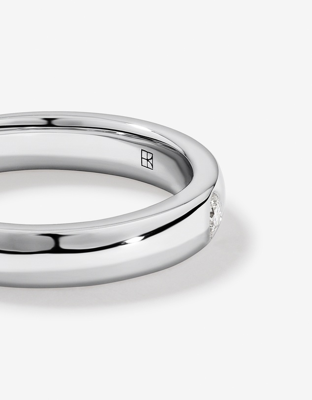 Michael Hill - 0.05 Carat TW Round Brilliant Diamond Duo Wedding Band in 18kt White Gold