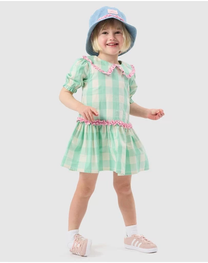 Goldie + Ace - Gingham Collar Dress - Babies-Kids