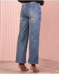 Azzurielle - Suky Crystal-embellished Jeans