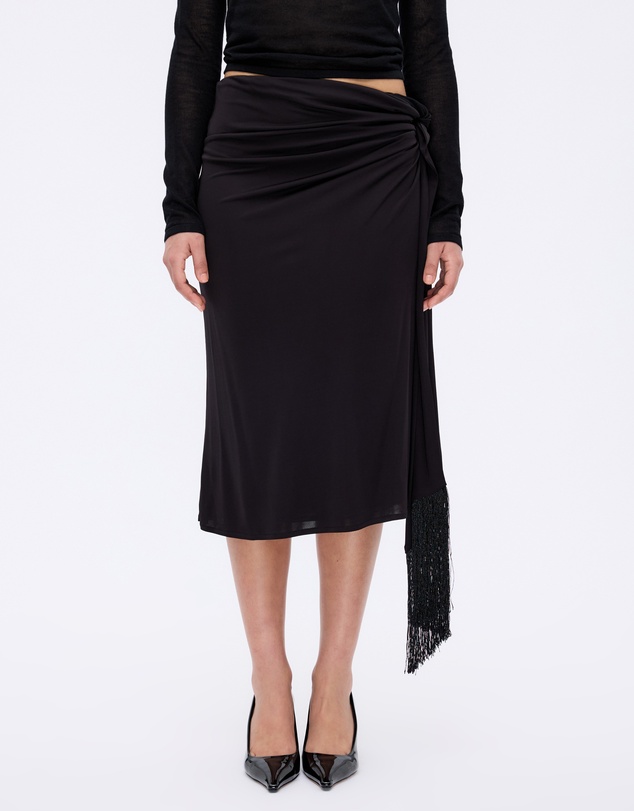 Minima Esenciales - Auden Jersey Fringe Midi Skirt