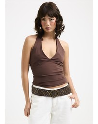 General Pants Co. Basics - Plunge Halter Top