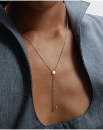 PDPAOLA - Pearl Stella Silver Necklace