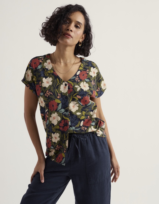 Seasalt - Studio Glass V-neck Jersey Top