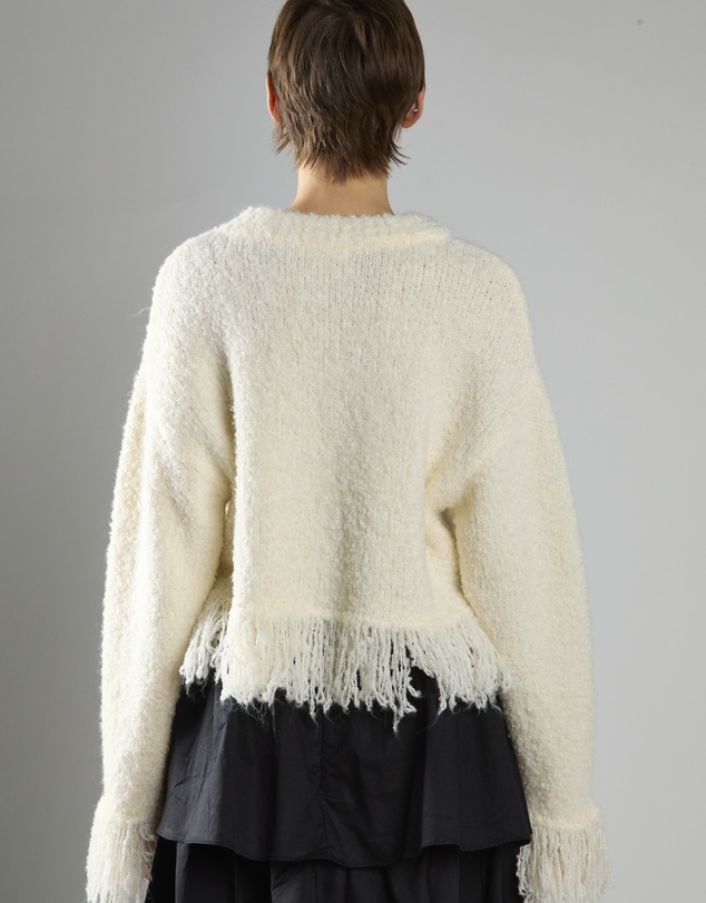 Glamorous - Fringe-Trim Long Sleeve-Jumper