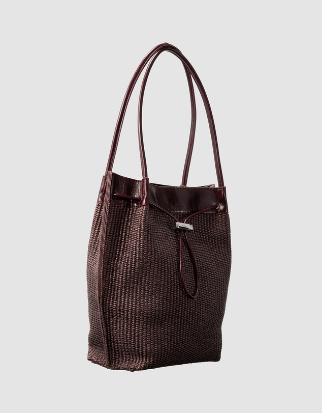 By Far - Kayla Raffia and Calf Leather Bag