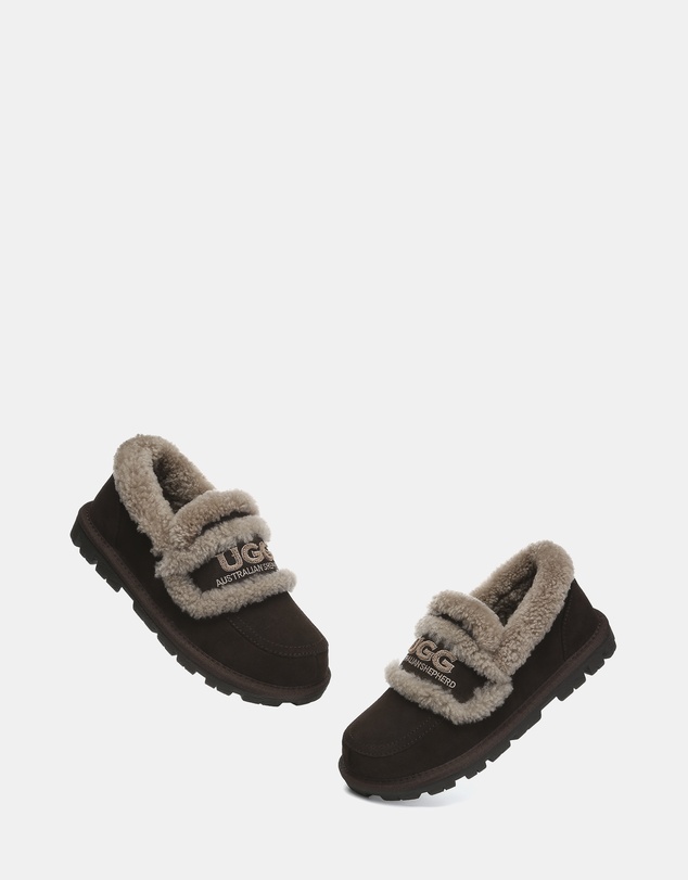 EVERAU - Australian Shepherd Ugg Rilee Loafer Cow Suede Upper House Shoes