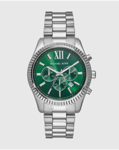 Michael Kors - Lexington Silver Tone Chronograph Watch