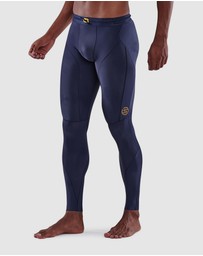 SKINS - SKINS Compression Men's Series-5 Gym/Running Long Tight Navy Blue