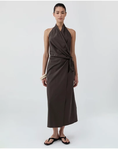 St. Agni - Halter Wrap Backless Dress