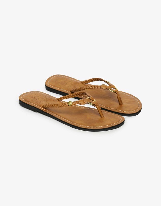 Superdry - Faux Leather Braided Flip Flop