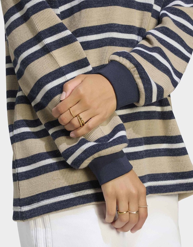 adidas Originals - STRIPE KNITTED POLO TOP Womens