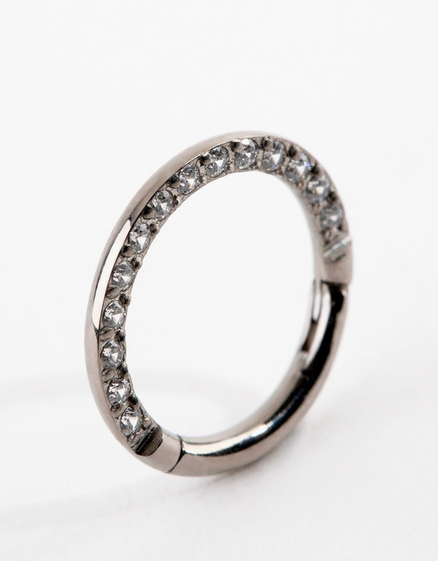 Lovisa - Titanium Cubic Zirconia Clicker Ring