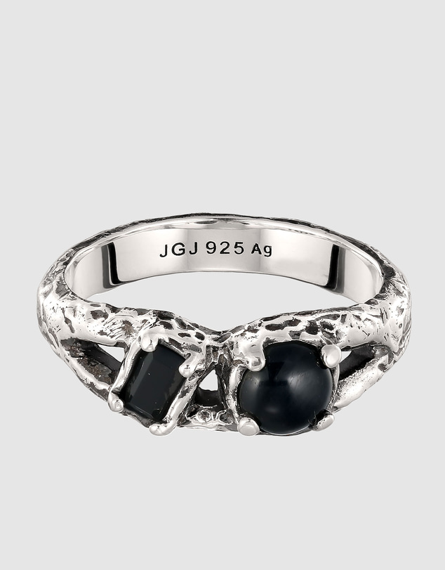 Haze & Glory - ICONIC EXCLUSIVE - Cracked Tiger's Eye Ring in Oxidised 925 Silver