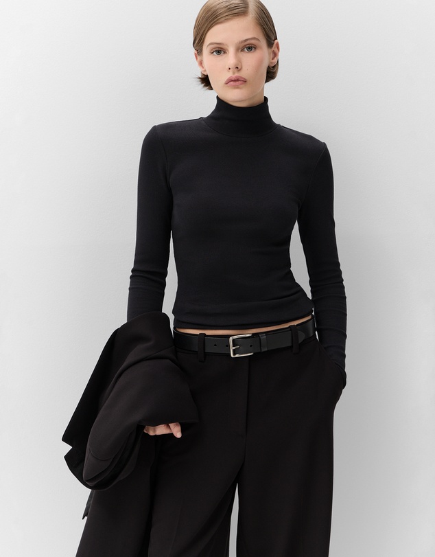 UNISON - Aus Cotton High Neck Top