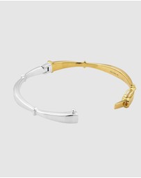 Elli Jewelry - Bracelet Women Elegant Bicolor 925 Sterling Silver Gold Plated