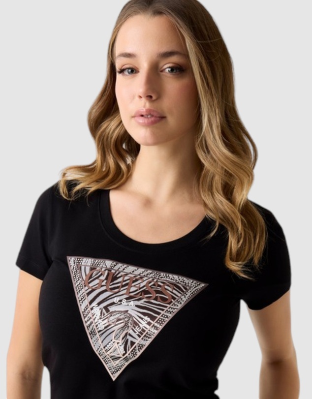 GUESS - Short Sleeve Zebra Triangle Tee