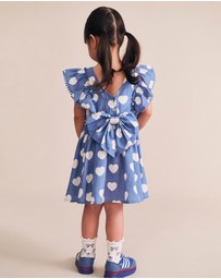 Huxbaby - Frill Heart Bow Dress - Babies-Kids
