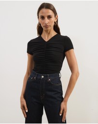 Atmos&Here - Delilah Gathered Mesh Top