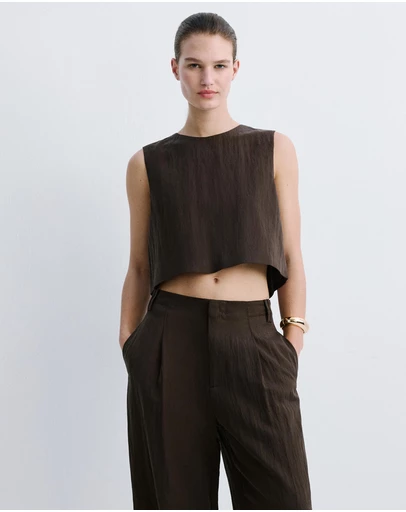 M.N.G - Lyocell Top with Buttons On The Back
