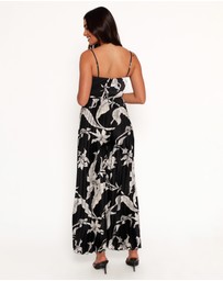 Petal & Pup - Angelique Pleated Jumpsuit - Black Floral
