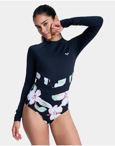 Roxy - Womens The Rider Zipped Long Sleeve One Piece Rash Vest
